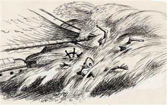 GARTH WILLIAMS (1912 - 1996) Stuart Little washed overboard.                                                                                     